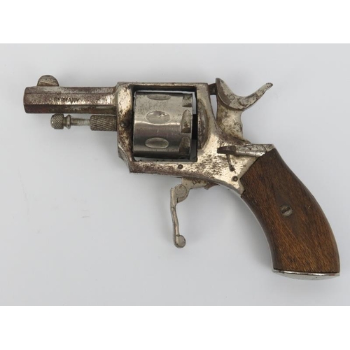 71 - A German Fritum 22 calibre 8-shot revolver starting pistol.  Bulldog style with safety catch, foldin... 