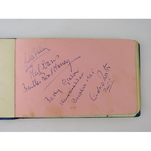 104 - The Beatles: Autographs.
A full set of Beatles autographs (1965) contained in a 1960s schoolgirl's a... 