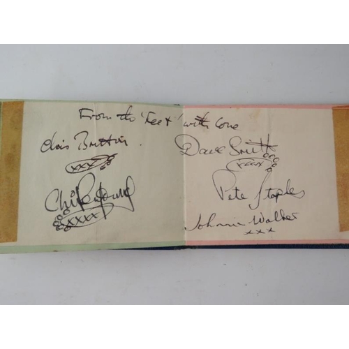 104 - The Beatles: Autographs.
A full set of Beatles autographs (1965) contained in a 1960s schoolgirl's a... 