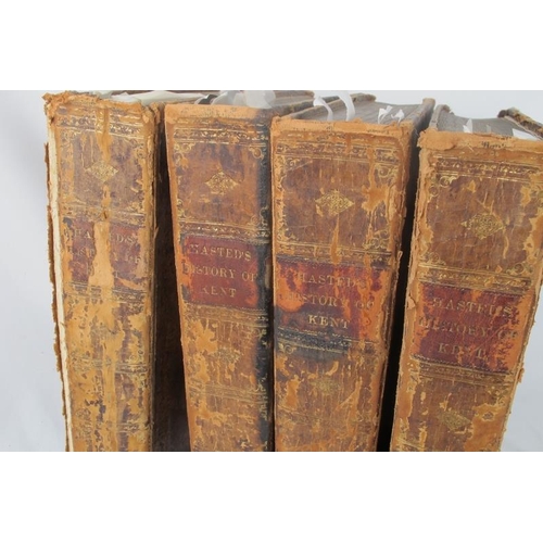 167 - Hasted's Kent, Volumes 1-4, by Edward Hasted, 1778. Ex Kensington Public Library, contains numerous ... 