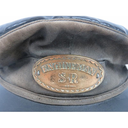 179 - Railwayana: A Southern Railways Engineman’s cap and a later Romney Marsh Model Engineering Society c... 