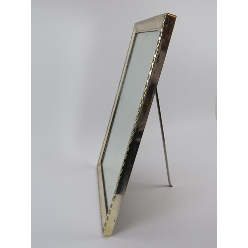 35 - A vintage European silver plated dressing table mirror, probably early 20th century. 46 cm x 35 cm.
... 