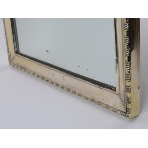 35 - A vintage European silver plated dressing table mirror, probably early 20th century. 46 cm x 35 cm.
... 