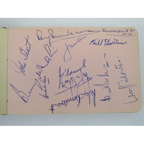 86 - Sporting memorabilia: An autograph album containing signatures of British football players and celeb... 