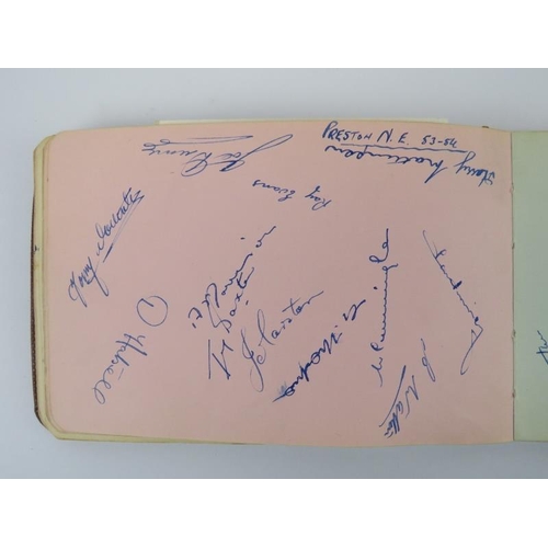 86 - Sporting memorabilia: An autograph album containing signatures of British football players and celeb... 