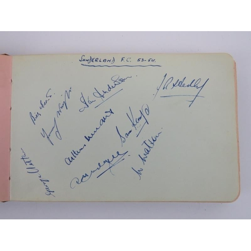 86 - Sporting memorabilia: An autograph album containing signatures of British football players and celeb... 