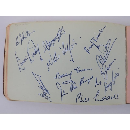 86 - Sporting memorabilia: An autograph album containing signatures of British football players and celeb... 