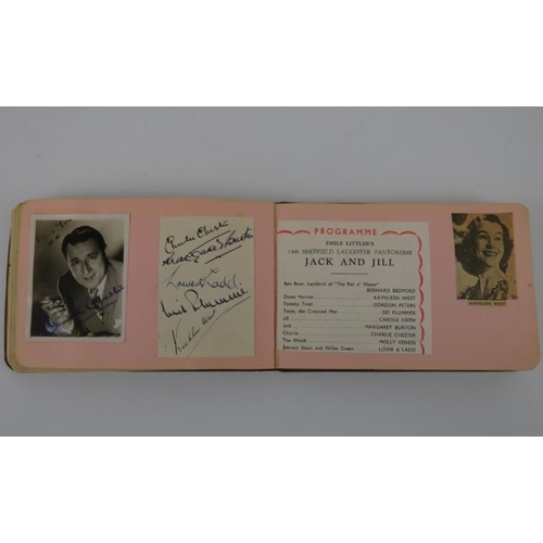 86 - Sporting memorabilia: An autograph album containing signatures of British football players and celeb... 