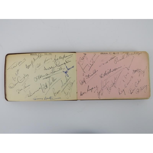 86 - Sporting memorabilia: An autograph album containing signatures of British football players and celeb... 