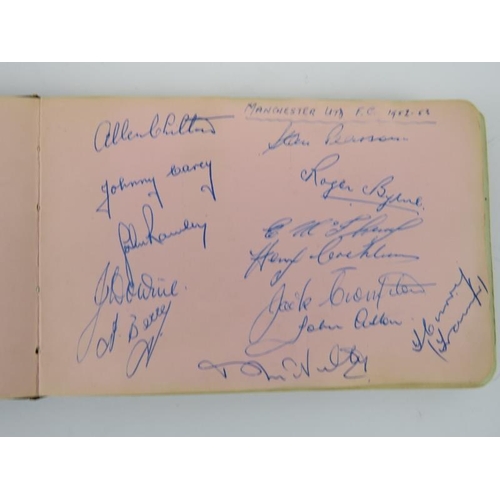 86 - Sporting memorabilia: An autograph album containing signatures of British football players and celeb... 