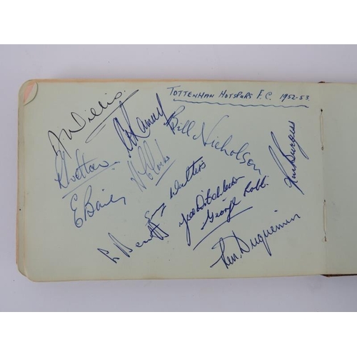 86 - Sporting memorabilia: An autograph album containing signatures of British football players and celeb... 