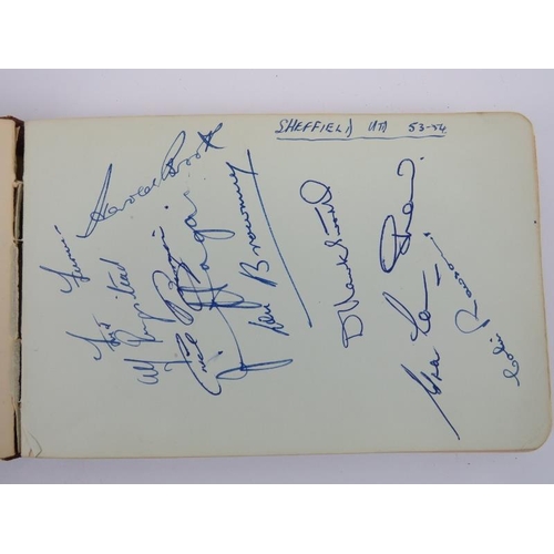 86 - Sporting memorabilia: An autograph album containing signatures of British football players and celeb... 