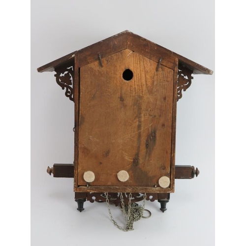 92 - A Swiss Black Forest style cuckoo wall clock, early 20th century. 35.5 cm height. 
Condition report:... 