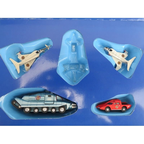 95 - A vintage Matchbox Thunderbirds and Vivid Imaginations Captain Scarlet boxed set of models. (2 items... 