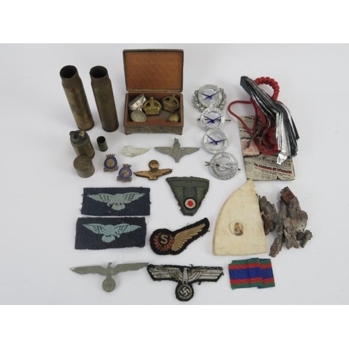 97 - A group of British and German WWII RAF related memorabilia and other wartime items including various... 