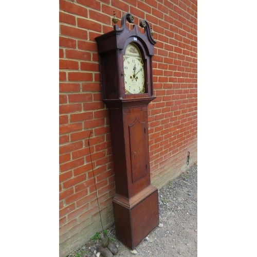 821 - A Georgian mahogany and oak cased 8-day striking longcase clock by William Hewson of Lincoln, the ho... 