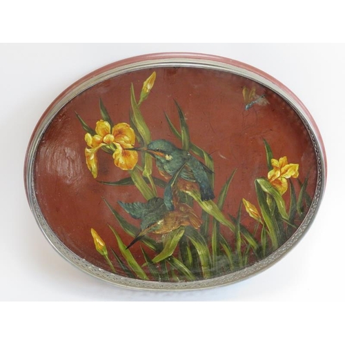 115 - A Victorian lacquered and hand painted ‘Combination Tray’ by Henry Loveridge & Co, circa 1888.

‘The... 