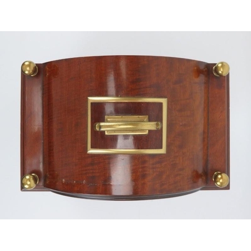 119 - A French brass mounted mahogany mantle clock, 19th century. Movement with ‘Medaille D'Argent 1855 Vi... 