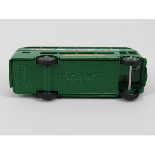 128 - A Budgie green die-cast model of a London Transport Routemaster bus. Original box included. Bus: 10.... 