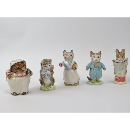 151 - A group of ten Beswick Beatrix Potter figures. Comprising Tom Kitten, Tailor of Gloucester, Pigling ... 