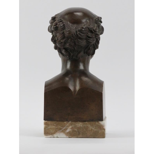 158 - A French bronze bust of Abraham-Louis Breguet after Jean-Antoine Houdon, early 20th century. Mounted... 