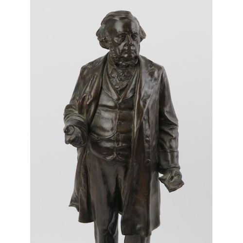 159 - A late Victorian bronze statue of John Bright by Sir William Hamo Thornycroft RA, dated 1891. Signed... 