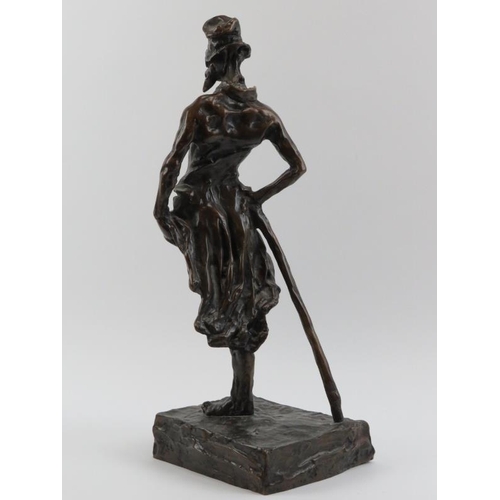 162 - A French bronze figure of Ratapoil after Honoré Daumier, 20th century. Depicting Ratapoil, Napoleon ... 