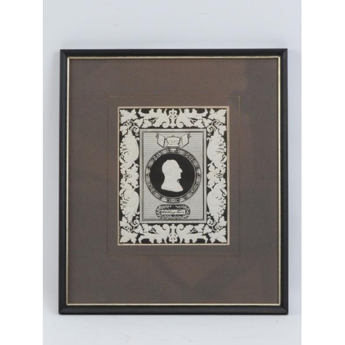 181 - An embossed monotone cameo plate of the Duke of Wellington by Charles Whiting. One of ten in a serie... 