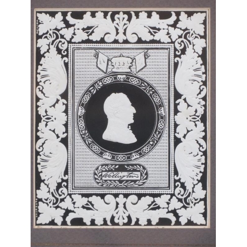 181 - An embossed monotone cameo plate of the Duke of Wellington by Charles Whiting. One of ten in a serie... 