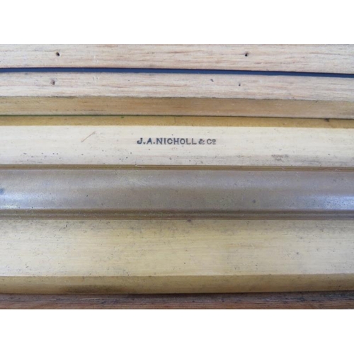 19 - Militaria: A vintage British Naval drawing set and parallel rolling rule. Both boxed, the drawing se... 