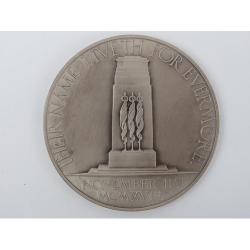 200 - A rare British white metal medallion commemorating the unveiling of the Cenotaph in Whitehall. Obver... 