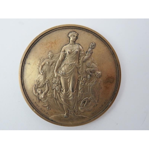 205 - A gilt metal Royal Horticultural Society medal and two bronze photographic related medals. 5.5 cm la... 