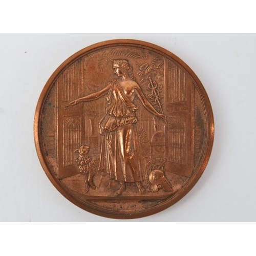 205 - A gilt metal Royal Horticultural Society medal and two bronze photographic related medals. 5.5 cm la... 