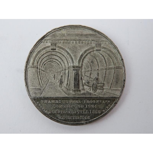 207 - A Thames Tunnel opening day commemorative gilt metal medal. Obverse depicts the Tunnel inscribed ‘TH... 