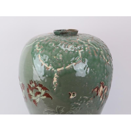 270 - A very large Korean Goryeo celadon revival vase of meiping form, 20th century. cm height. 
Condition... 