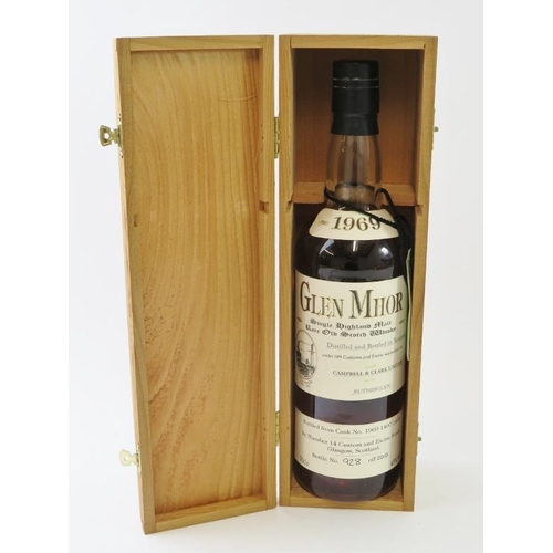 301 - A bottle of 1969 Glen Mhor Single Highland Malt Rare Old Scotch Whisky, bottle number 928 of 2265, i... 