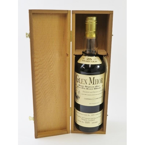 302 - A bottle 25 year old limited edition Glen Mhor Single Highland Malt Rare Old Scotch Whisky, bottle n... 