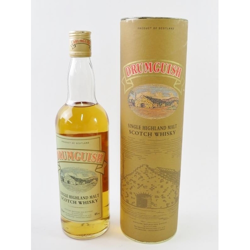 308 - 2 bottles: One bottle of Drumguish Highland Malt Scotch whisky in tube, 70cl, 40% vol, 1990s bottlin... 