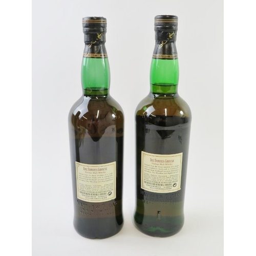 314 - Two bottles of vintage The Famous Grouse single malt Scotch Whisky in tubes, one 1989 and 1992. 70cl... 