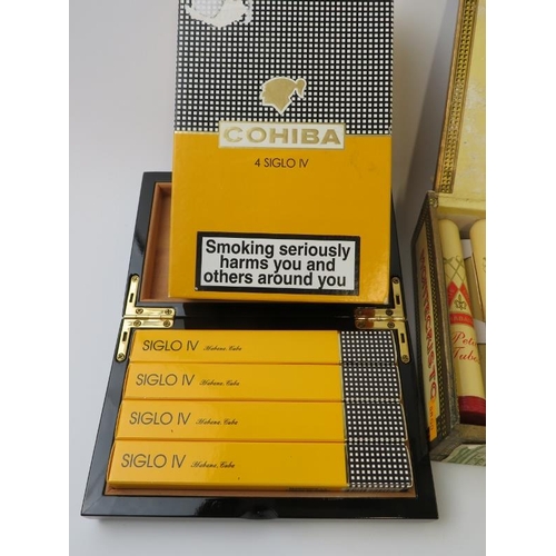 331 - Cuban cigars to include 17 MonteCristo Petit Tubos, 4 Cohiba Siglo IV in presentation box, and 4 Par... 