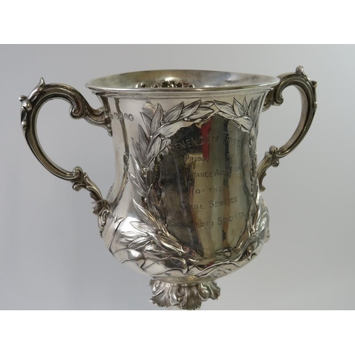 354 - LOCAL INTEREST: An impressive Victorian silver trophy the 'Benenden Trophy' presented by the long di... 