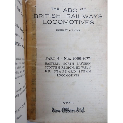 48 - Four vintage ABC of British Railways and LNER locomotives pocket guide books by Ian Allan, mid 20th ... 