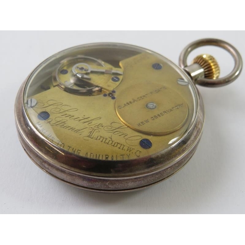 492 - S. Smith & Son: a silver lever pocket watch, Chester 1898, the movement signed S. Smith & Son, 9 Str... 