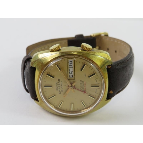 499 - SWISS EMPEROR: a gent’s Swiss Emperor gold plated wristwatch, the 25 jewel automatic movement with o... 