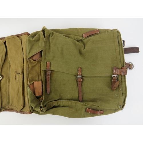 51 - A German WWII Tornister backpack with bearskin fur back. Stamped ‘Gebruder Klinge Dresden 1940’. 42 ... 