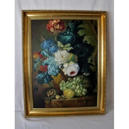 534 - John Latham 20th Century framed still life flowers.  Signed and dated 85' verso.  62cms x 48cms (app... 