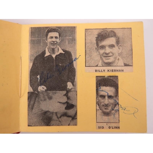 54 - Sporting memorabilia: A vintage autograph album containing signatures of British football players, c... 