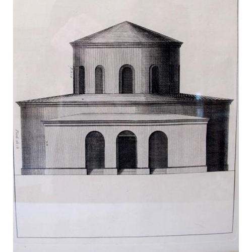 541 - A set of five framed and glazed Architectural Etchings. 37cm x 26cm approx.
Condition report: good c... 