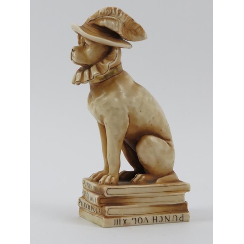 8 - A European porcelain figure of Punch and Judy’s dog Toby by Alfred Stellmacher, late 19th century. 1... 