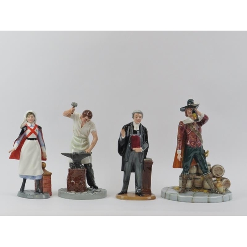 100 - Four Royal Doulton figurines. Comprising ‘Guy Fawkes’, HN 4784, Ltd No: 239/350 with presentation bo... 